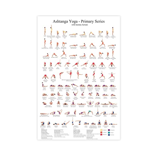 FUKITT Yoga-Poster mit Familienmotiv (12), Leinwandposter, Schlafzimmer-Dekor, Sportlandschaft, Büro, Raumdekoration, Geschenk, ungerahmt, 20 x 30 cm von FUKITT
