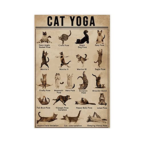 Familien-Yoga-Poster Cover von Yoga-Poster (15) Leinwandposter Wandkunst Dekor Druck Bild Gemälde für Wohnzimmer Schlafzimmer Dekoration Rahmen Stil 30 x 45 cm von FUKITT