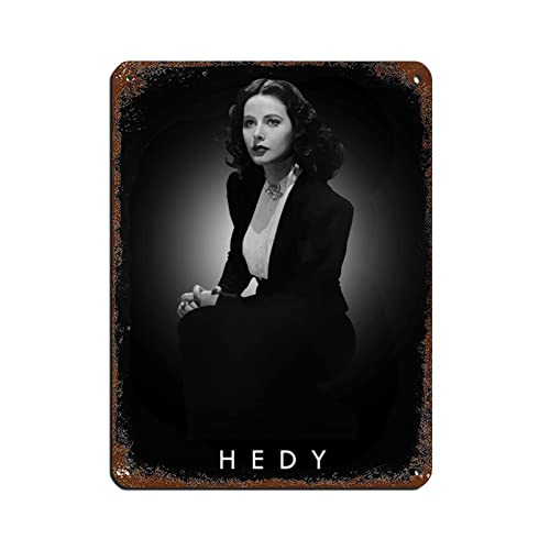 Hedy Lamarr Poster (1) Retro Poster Metall Blechschild Chic Art Retro Eisen Malerei Bar Menschen Höhle Cafe Familie Garage Poster Wanddekoration 30 x 40 cm von FUKITT