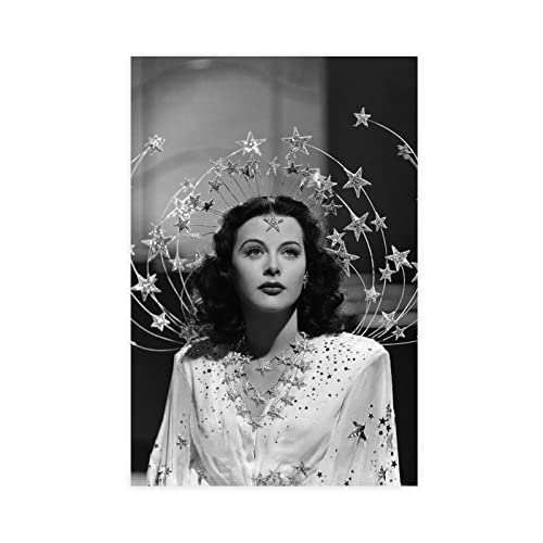 Hedy Lamarr Poster Leinwand Schlafzimmer Dekor Sport Landschaft Büro Zimmer Dekor Geschenk Rahmen Stil 40 x 60 cm von FUKITT