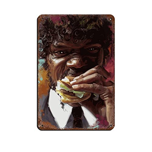 Motiv: Jules Winnfield Samuel L Jackson Pulp Fiction Poster Retro Poster Metall Blechschild Chic Art Retro Eisen Malerei Bar Menschen Höhle Cafe Familie Garage Poster Wanddekoration 20 x 30 cm von FUKITT