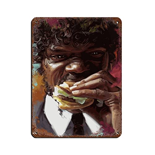 Motiv: Jules Winnfield Samuel L Jackson Pulp Fiction Poster Retro Poster Metall Blechschild Chic Art Retro Eisen Malerei Bar Menschen Höhle Cafe Familie Garage Poster Wanddekoration 30 x 40 cm von FUKITT