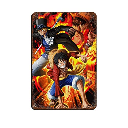 Poster One Piece Monkey D. Luffy, Sabo Et Poster Retro Poster Metall Blechschild Chic Art Retro Eisen Malerei Bar Menschen Höhle Cafe Familie Garage Poster Wanddekoration 20 x 30 cm Poster One Piece Monkey D. Luffy, Sabo Et Poster Retro Poster Metall Blechschild Chic Art Retro Eisen Malerei Bar Menschen Höhle Cafe Familie Garage Poster Wanddekoration 20 x 30 cm von FUKITT