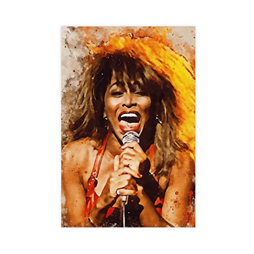Rock Singer Tina Turner Klassisches Poster Leinwand Poster Schlafzimmer Dekor Sport Landschaft Büro Zimmer Dekor Geschenk ohne Rahmen Stil 50 x 75 cm von FUKITT