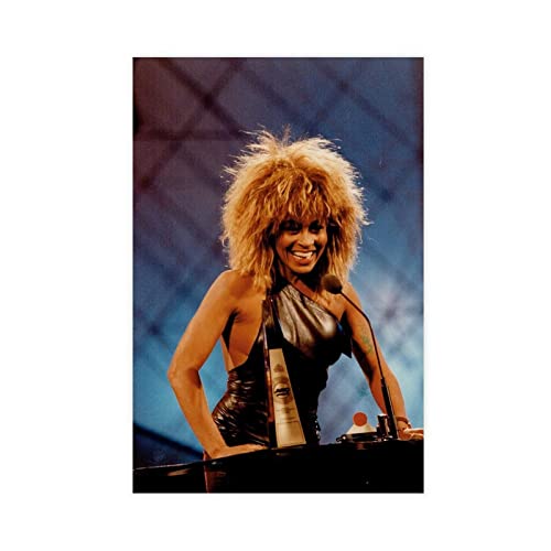 Rock Singer Tina Turner Klassisches Poster Leinwand Poster Wandkunst Dekor Bild Gemälde für Wohnzimmer Schlafzimmer Dekoration Rahmen Stil 30 x 45 cm von FUKITT