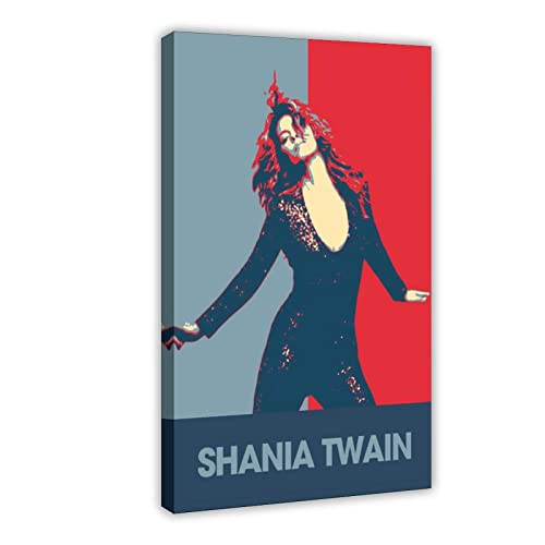 Shania Twain Poster Leinwand Poster Schlafzimmer Dekor Sport Landschaft Büro Zimmer Dekor Geschenkrahmen Stil 08x12inch (20x30cm) von FUKITT