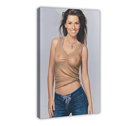 Shania Twain Poster Leinwand Poster Wandkunst Dekor Druck Bild Gemälde für Wohnzimmer Schlafzimmer Dekoration Rahmen Stil 20 x 30 cm von FUKITT