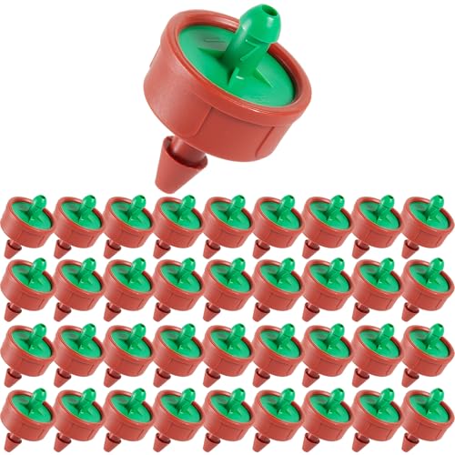 Druckausgleichende Bewässerungs-Punkt-Tropfer mit konstantem Durchfluss, Bewässerungstropfer, Tropfen, Teile für 1/4 Zoll Bewässerungsschlauchleitung für Gartentöpfe, Pflanzenbewässerungssystem, 200 von FULAIERGD