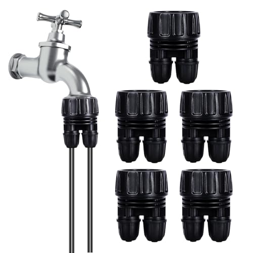 FULAIERGD Bewässerungsschlauchadapter, Tropfleitung auf Wasserhahn, 3/4 Zoll Wasserhahnadapter auf 6,35 mm Bewässerungsschlauch, Tropfbewässerungsschlauchadapter, Gartenschlauch auf 1/4 Zoll FULAIERGD Bewässerungsschlauchadapter, Tropfleitung auf Wasserhahn, 3/4 Zoll Wasserhahnadapter auf 6,35 mm Bewässerungsschlauch, Tropfbewässerungsschlauchadapter, Gartenschlauch auf 1/4 Zoll von FULAIERGD