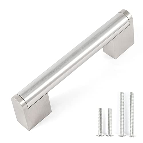 FULGENTE 10 Stück 96mm Satinierter Nickel Möbelgriffe, für Küche Kabinett Schlafzimmer Schranktür 3-3/4'' Griffe Möbel Modern für Küchengriffe Edelstahl Türknauf Kleiderschrank Zieht von FULGENTE