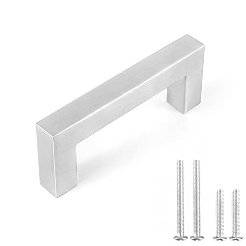 FULGENTE 10 Stück Satinierter Nickel Möbelgriffe 76mm Türgriffe Küche Stangengriff Schrankgriffe Edelstahl Gebürstet Schubladengriffe Küchenschrank Griffe Möbel für Küchenschränke Möbelgriff von FULGENTE