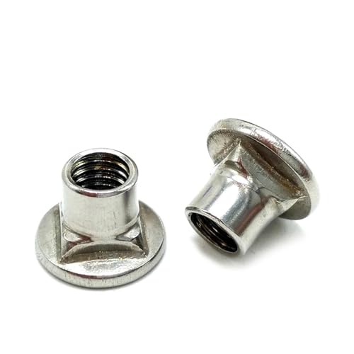 FULIMEI Diebstahlsichere Muttern des Leitplanken-M6, Schritt-Rundmutter Edelstahl-201/304 mit quadratischer Nut(304) von FULIMEI