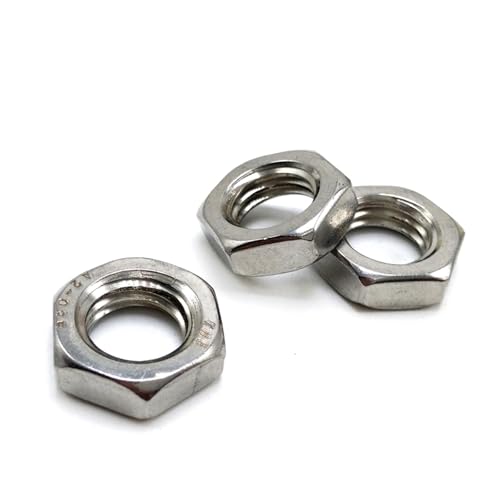 FULIMEI Dünne Sechskantmutter aus Edelstahl 316, Sechskant-Feingewinde(M10x1.25p (50 pcs)) von FULIMEI