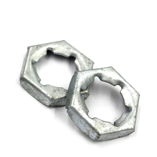 FULIMEI Feuerverzinkte selbstsichernde Mutter, Turm-Sicherungsmutter, Sechskantmuttern(M16-100 pieces) von FULIMEI
