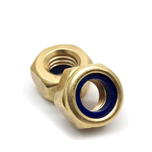 FULIMEI Kontermutter aus Messing mit Nyloneinsatz(M8-100 pieces) von FULIMEI