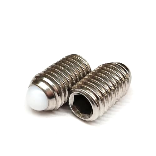 FULIMEI Kugelfeder-Kolbenschraube, Stellschrauben aus Edelstahl 304 mit Kunststoff(M8x12-100 pieces) von FULIMEI