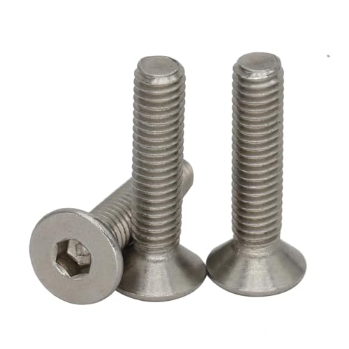 FULIMEI M10 * 16/20/25/30/35 M10x16/20/25/30/35 Bolzen Hex Innensechskant Flache Senkkopfschraube(4Pcs 304ss M10x30) von FULIMEI