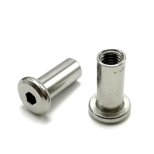 FULIMEI M10 Innensechskantmuttern 16mm~60mm, Flachkopfnietmutter aus Edelstahl 304(M10x55-10 pieces) von FULIMEI