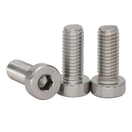 FULIMEI M3x6 M3x8 M3x12 M3x16 304 Edelstahl SS Innensechskantschraube mit reduziertem Kopf(50Pcs M3x6) von FULIMEI