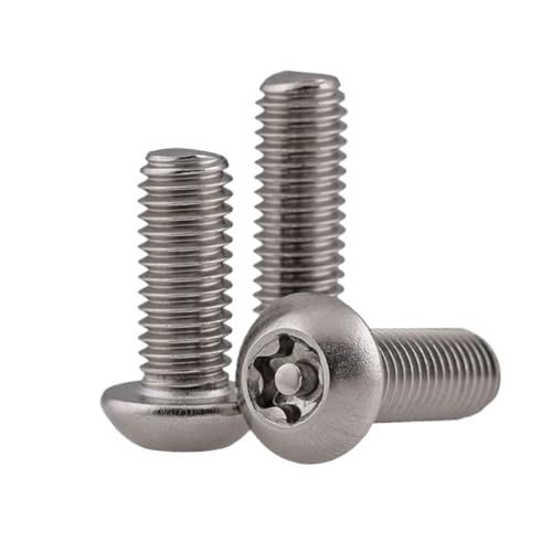 FULIMEI M4 304 Stainless Steel Torx 6 Six Lobe Pin Round Pan Head Machine Security Screw(10Pcs M4x35) von FULIMEI