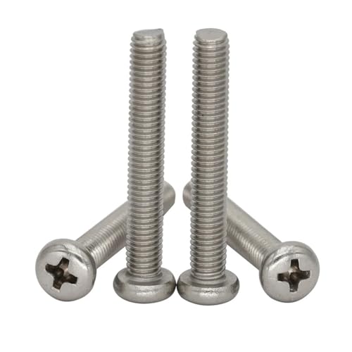 FULIMEI M4 M6 Außendurchmesser 65 mm 70 75 80 90 100 Länge 304 316 Edelstahlschraube Kreuzschlitzschraube mit rundem Flachkopf(5Pcs 304ss M6x80) von FULIMEI