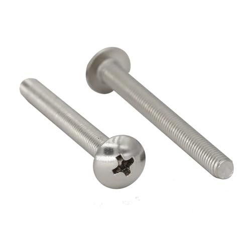 FULIMEI M5 304 316 Edelstahl Kreuzschlitz Rund Truss Pilzkopf Maschinenschraube(5Pcs 316ss M5x60) von FULIMEI