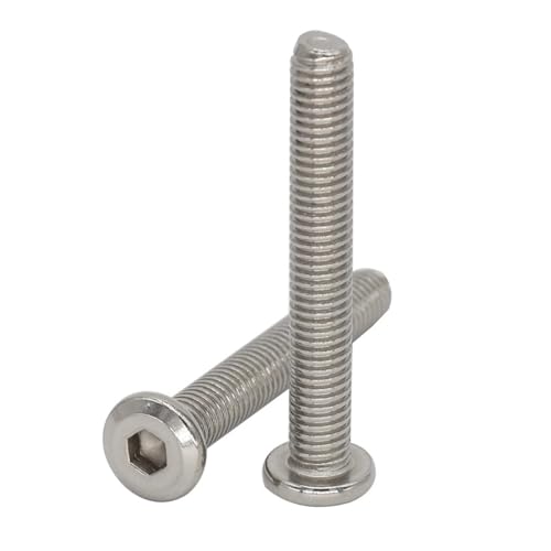 FULIMEI M6 * 55mm 60mm 65mm 70mm 75mm 80mm 85mm Bolzen Hypotenuse Flachkopf Innensechskant Unten Seite Möbel Schraube(65mm,5Pc 304SS) von FULIMEI