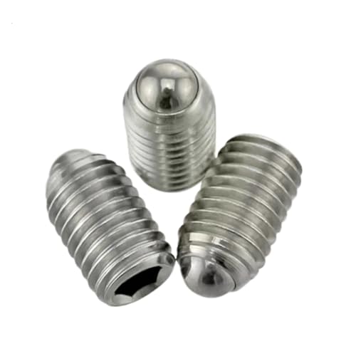 FULIMEI M6x12 M6x16 M6x20 304 Edelstahl Hexagon Innensechskant Position Grub Ball Feder Plunger Stellschraube(3Pcs M6x16) von FULIMEI
