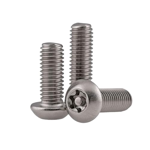 FULIMEI M6x25 M6x30 M6x35 304ss Torx 6 Sechslappenstift in runder Flachkopf-Maschinen-Sicherheitsschraube(5Pcs M6x35) von FULIMEI