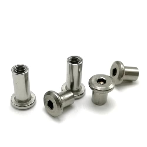 FULIMEI M8 Innensechskantmuttern 12mm~80mm, Flachkopfnietmutter aus Edelstahl 304(M8x18-50 pieces) von FULIMEI