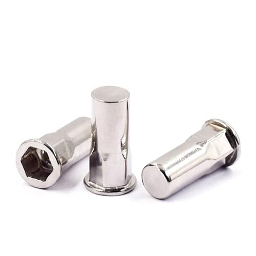 FULIMEI Nietmutter mit geschlossenem Ende, 304/316 Edelstahl-Nietmutter flachem Kopf und Halbsechskant(316,M4 (50 pieces)) von FULIMEI