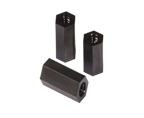 FULIMEI Nylon-Sechskantsäulen Isolierte M3-M4-Abstandshalter Schwarze Doppelpass-Kunststoffschrauben(M3X10 200pcs) von FULIMEI