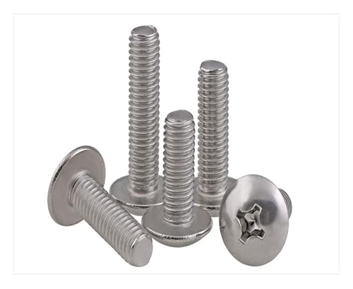 FULIMEI Rundkopfschrauben aus Edelstahl 316, Pilzkopf, M3, M4, M5, M6 TM(M4X60 25pcs) von FULIMEI