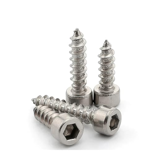 FULIMEI SUS304 Innensechskant-Blechschraube, Möbelbefestiger aus Edelstahl 304(M4x40-100 pieces) von FULIMEI