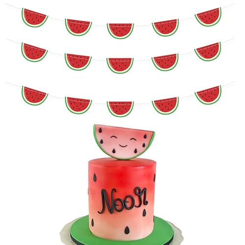 Summer Furit Banner Wassermelone Banner Sommer Wassermelone Girlande One in a Melone Party Dekorationen Strand Süße Geburtstag Party Dekorationen von FULL WIN SHOP