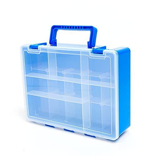 Werkzeug-Zubehör-Organizer (Zwei-Ebenen-Organizer, transparenter Deckel, herausnehmbare Boxen, für Kleinteile und Zubehör) Organizer Multi-Level von Fullerkreg