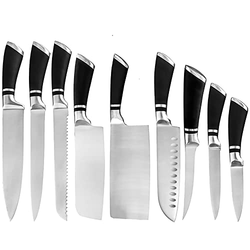 FULLHI multi Kitchen Knife Set Butcher Knife (9Stück Edelstahl-Messer) von FULLHI