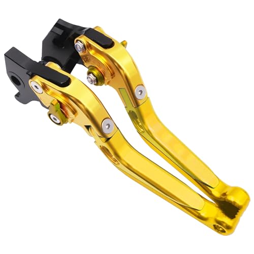 FULUSIC Kupplung Bremshebel Für MT03 Für MT-03 2015 2016 2017 2018 2019 2020 Motorrad Einstellbare Klapphebel Kupplungshebel Bremshebel Set Kupplungshebel(GD GD GD-GD) von FULUSIC