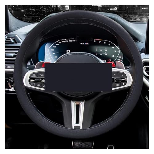 FULUSIC Lenkradhüllen Auto Lenkradbezug Elastische Handschuhe Textur Multicolor Universal Dekorative Abdeckung Innen Auto Lenkradbezug(Black) von FULUSIC