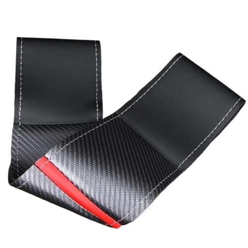 FULUSIC Lenkradhüllen Auto Lenkradbezug Lenkradhülle Universal Typ 38cm Handgenäht Mit Nadel Und Faden Auto Lenkradbezug(Silvery) von FULUSIC