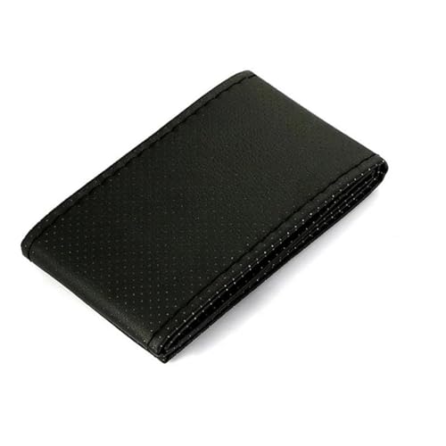 FULUSIC Lenkradhüllen Auto Lenkradbezug Nadel Und Geflochtener Faden Leder Autobezug Kit 2 Farben Weich Auto Lenkradbezug(Black) von FULUSIC