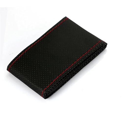FULUSIC Lenkradhüllen Auto Lenkradbezug Nadel Und Geflochtener Faden Leder Autobezug Kit 2 Farben Weich Auto Lenkradbezug(Red) von FULUSIC