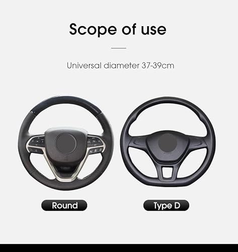 FULUSIC Lenkradhüllen Für Chevy Für Orlando Für F10 Für Toyota Für Vectra C Auto Carbon Fiber Pu Leder Lenkrad Abdeckung Auto Lenkradbezug(Beige) von FULUSIC