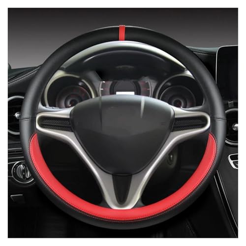 FULUSIC Lenkradhüllen Für Fit Für Jazz Für City 2009-2013 Für Insight 2010-2014 Für Civic 2004-2014 Auto-Lenkradabdeckung Auto Lenkradbezug(RED) von FULUSIC