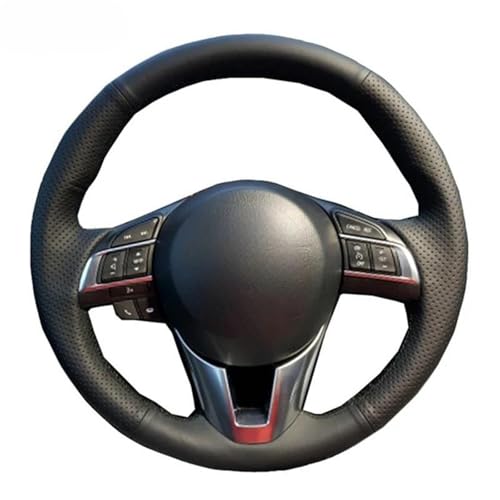 FULUSIC Lenkradhüllen Für Mazda Für CX-5 Für CX5 Für Atenza 2014 3 Für CX-3 2016 Für Scion Für IA 2016 Autolenkradabdeckung Auto Lenkradbezug(Black Thread) von FULUSIC