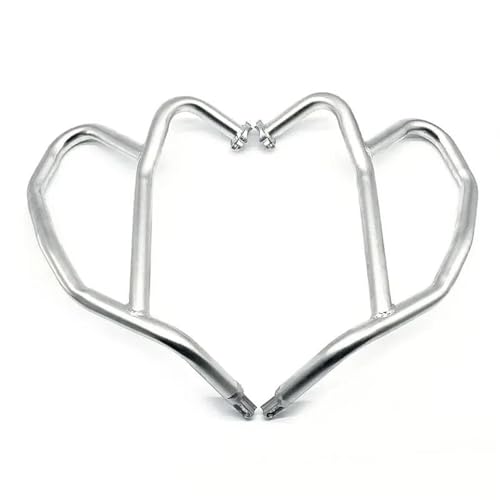 Powersport Motorschutz Für Nc750x 2021 2022 2023 2024 Motorrad Zubehör Motor Schutz Crash Bar Bars Stoßstange Schutz Stahl Motorrad Sturzbügel(Silver) von FULUSIC