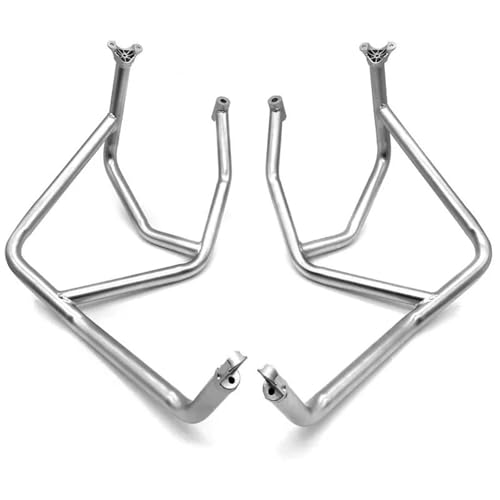 Powersport Motorschutz Für Trk702 Für Trk702x 2022 2023 2024 Motorrad Autobahn Motor Schutz Crash Bar Rahmen Stoßstange Verkleidung Motorrad Sturzbügel(Silver) von FULUSIC