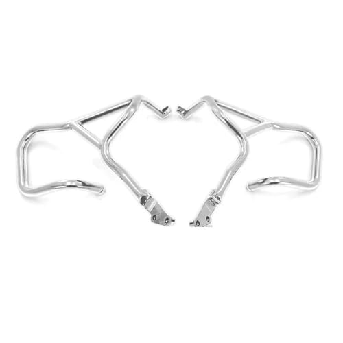 Powersport Motorschutz Für V-Storm Für Dl650 2011-2023 Motorrad Highway Motorschutz Crash Bar Rahmen Stoßstange Verkleidung Schutzleiste Motorrad Sturzbügel(Silver) von FULUSIC