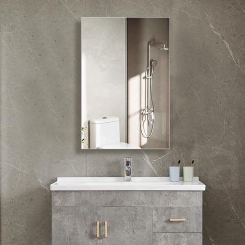 FUMANGO Badezimmer-Medizinschrank aus Aluminium, 40,6 x 66 cm, fest und langlebig, wasserdicht und rostfrei, versenkt oder oberflächenmontiert FUMANGO Badezimmer-Medizinschrank aus Aluminium, 40,6 x 66 cm, fest und langlebig, wasserdicht und rostfrei, versenkt oder oberflächenmontiert von FUMANGO