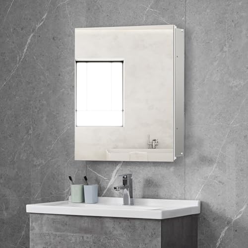 FUMANGO Badezimmer-Medizinschrank aus Aluminium, 50,8 x 50,8 cm, fest und langlebig, wasserdicht und rostfrei, versenkt oder oberflächenmontiert FUMANGO Badezimmer-Medizinschrank aus Aluminium, 50,8 x 50,8 cm, fest und langlebig, wasserdicht und rostfrei, versenkt oder oberflächenmontiert von FUMANGO